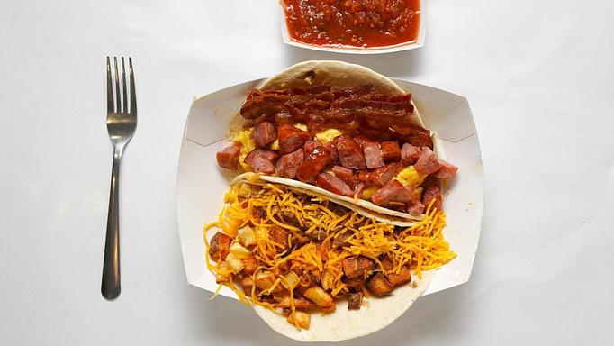 Product: Breakfast Bowl with Eggs, Sausage, Potatoes and Cheese - Smokey Mo’s BBQ in New Braunfels, TX Barbecue Restaurants