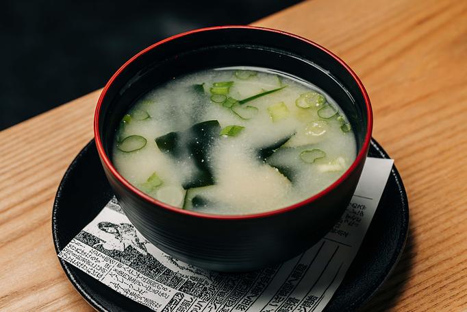 Product: wakame seaweed, tofu, and green onion complete our miso and dashi broth-based soup - Sushi San - Reservations in River North - Chicago, IL Japanese Restaurants