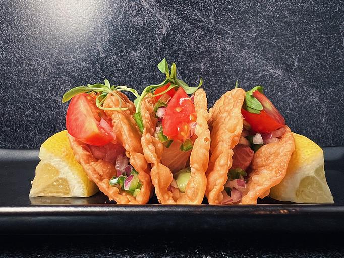 Product: Hamachi Tacos* - Takumi Izakaya Bar in Sacramento, CA Bars & Grills