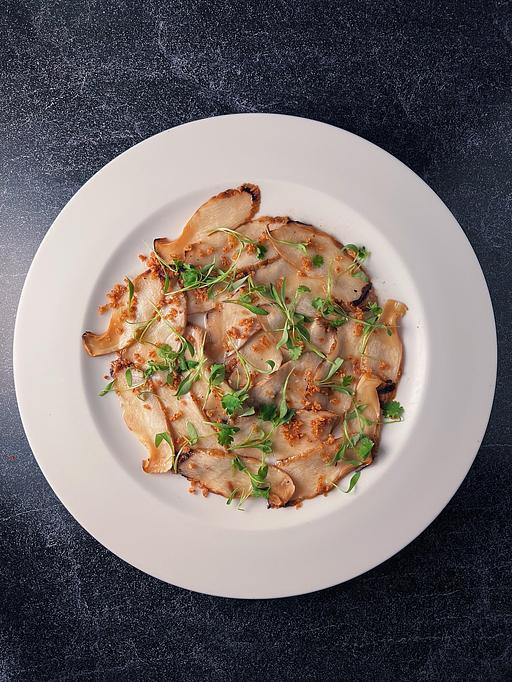Product: Oyster Mushroom Carpaccio - Takumi Izakaya Bar in Sacramento, CA Bars & Grills