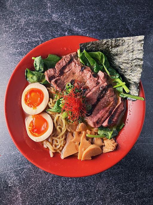 Product: Spicy Beef Ramen - Takumi Izakaya Bar in Sacramento, CA Bars & Grills