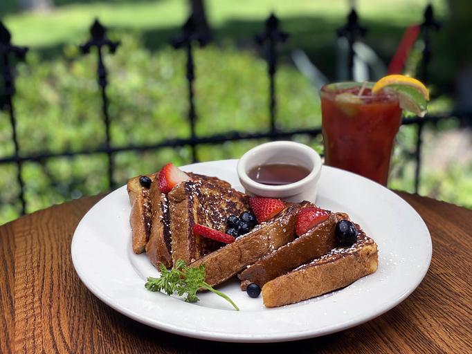 Product: Thick brioche slices and fruit. - WildWood Crossing in Vista, CA American Restaurants Product: Thick brioche slices and fruit. - WildWood Crossing in Vista, CA American Restaurants