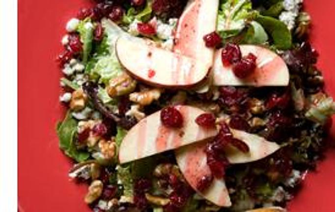 Product: Served with romaine, walnuts, cranberrys, fresh sliced apples & crumbled blue cheese with raspberry vinaigrette on the side - 3 Brothers Pizza & Restaurant in Seaport Pier - Wildwood, NJ Pizza Restaurant