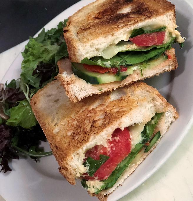 Product: Veggie Panini - Beans in the Belfry in downtown - Brunswick, MD American Restaurants