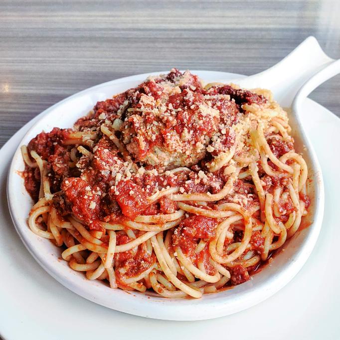 Product: Spaghetti with Meatball - Bella Milano in Springfield, IL Pizza Restaurant