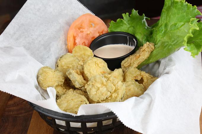 Product: Fried Pickle Chips - Caney Fork River Valley Grille in Nashville, TN American Restaurants