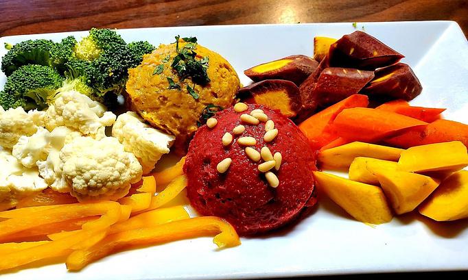 Product: Heritage Hummus Duo (Seasonal Options, call for this week's offerings) - Cavalryman Steakhouse in Laramie, WY American Restaurants Product: Heritage Hummus Duo (Seasonal Options, call for this week's offerings) - Cavalryman Steakhouse in Laramie, WY American Restaurants