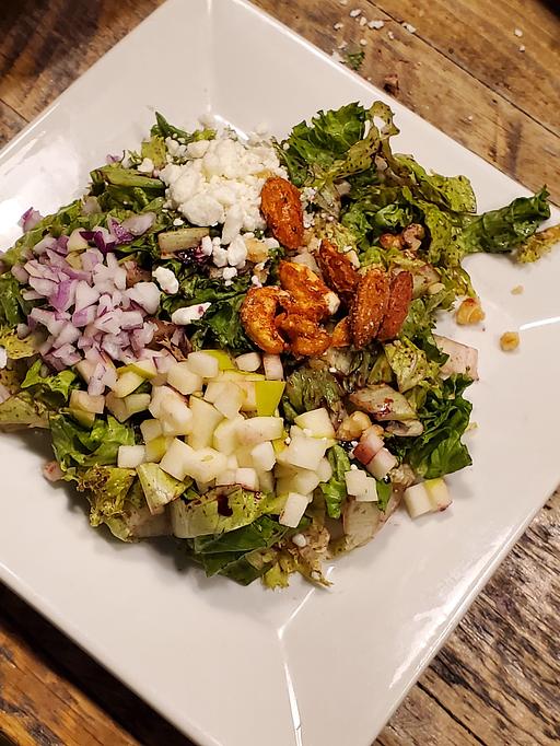 Product: Apple Nut & Goat Cheese Salad - Cavalryman Steakhouse in Laramie, WY American Restaurants Product: Apple Nut & Goat Cheese Salad - Cavalryman Steakhouse in Laramie, WY American Restaurants