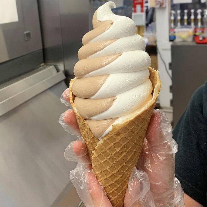 Product: Twist on a homemade waffle cone - Davy's Burger Ranch, in Prosser, WA American Restaurants