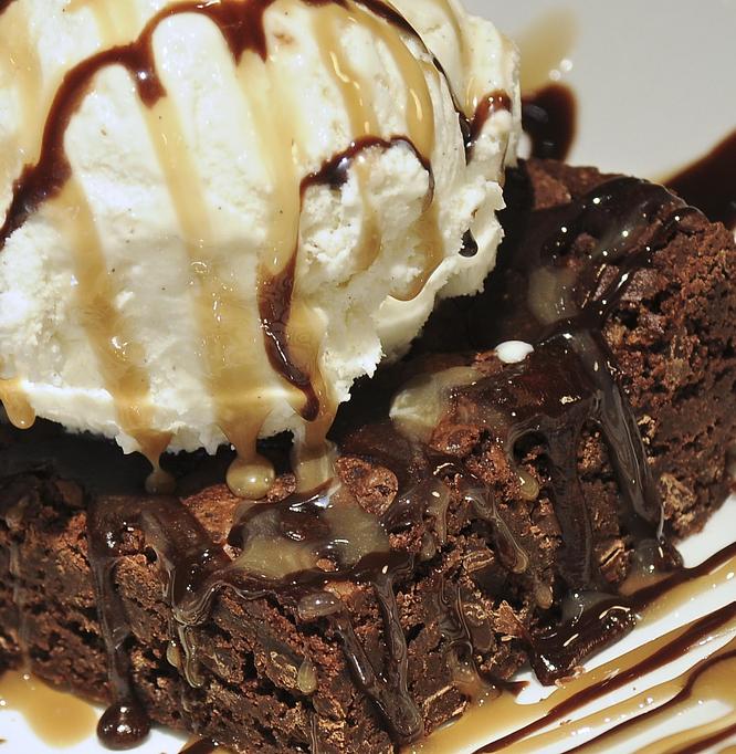 Product: Flourless Double Chocolate Brownie - J.B. Dawson's Restaurant & Bar in Lancaster, PA American Restaurants