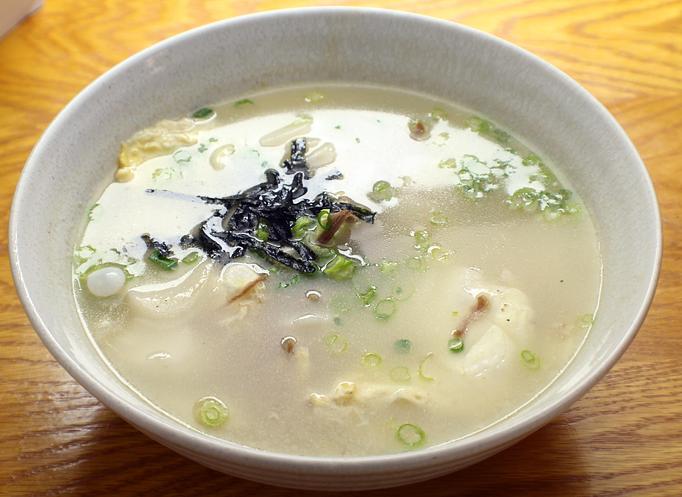 Product: Man Du Gook with Rice Cake - Matoi Sushi in Tampa, FL Japanese Restaurants Product: Man Du Gook with Rice Cake - Matoi Sushi in Tampa, FL Japanese Restaurants