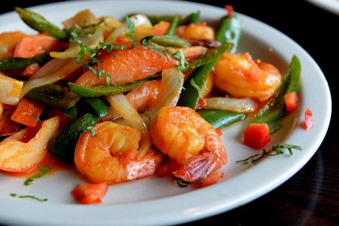 Product: Sauteed Shrimp with Tomato, Onion, Jalapeño. - Mi Tierra in Hadley, MA Mexican Restaurants