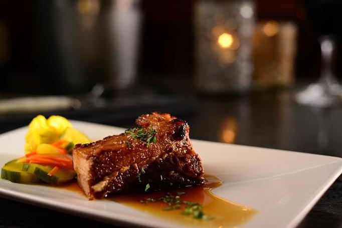 Product: Roasted Pork Belly - Pearl Seafood & Oyster Bar in Lincoln Square - Bellevue, WA Seafood Restaurants