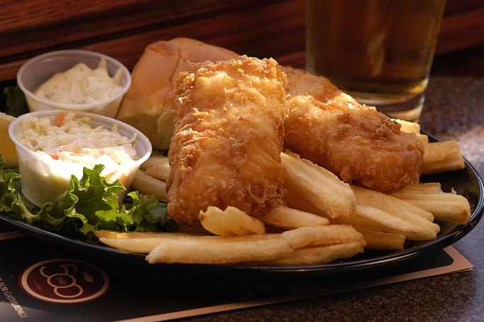 Product: Fish and Chips - Pub 500 in City Center Mankato - Mankato, MN American Restaurants Product: Fish and Chips - Pub 500 in City Center Mankato - Mankato, MN American Restaurants