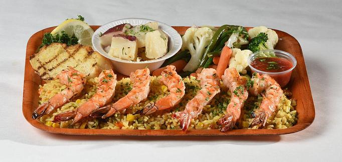 Product: Jumbo Grilled Shrimp - Rustic Inn Crabhouse in Fort Lauderdale, FL Seafood Restaurants