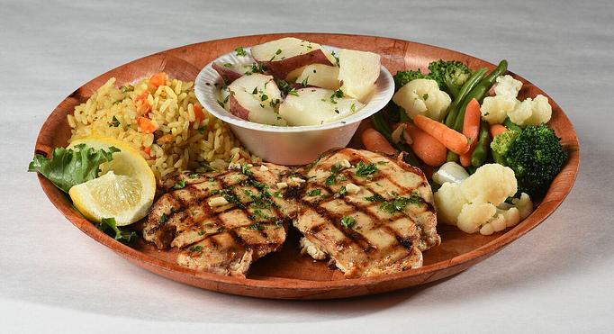 Product: Grilled Breast of Chicken - Rustic Inn Crabhouse in Fort Lauderdale, FL Seafood Restaurants