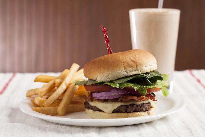 Product: Cheeseburger with French Fries - Saint's Restaurant & Catering in Southington, CT American Restaurants