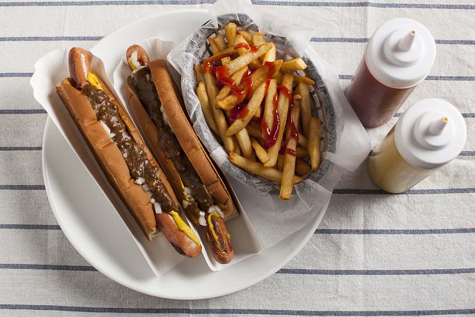 Product: Famous Chili Dogs with French Fries - Saint's Restaurant & Catering in Southington, CT American Restaurants