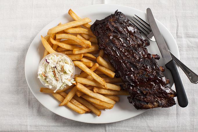 Product: St. Louis Style Ribs - Saint's Restaurant & Catering in Southington, CT American Restaurants