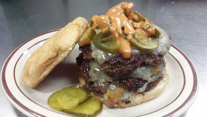 Product: double texas burger - Smitty's Overtime Inn in Tomah, WI Restaurants/Food & Dining