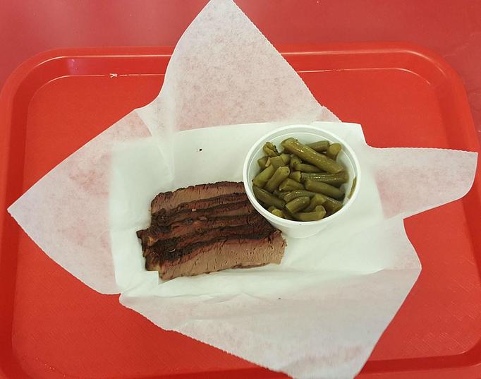 Product: Kids Plate with Brisket and Green Beans - Smokey Mo's BBQ in San Antonio, TX Barbecue Restaurants