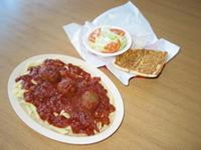 Product: Shown with 3 meatballs - Squabs Gyros in Melrose Park, IL American Restaurants