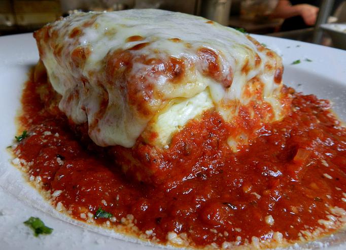 Product: Smothered with melted Mozzarella & Grandpa Anthony's Marinara - The Big A Grillehouse in East Stroudsburg, PA Steak House Restaurants