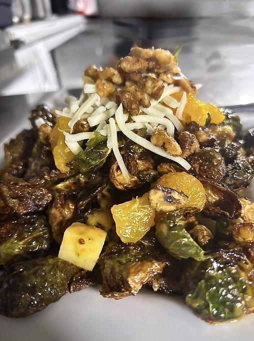 Product: Tossed in honey lime vinaigrette with apples,
candied walnuts, Mandarin oranges and TN white cheddar cheese. - Midtown Cafe in Nashville, TN American Restaurants Product: Tossed in honey lime vinaigrette with apples,
candied walnuts, Mandarin oranges and TN white cheddar cheese. - Midtown Cafe in Nashville, TN American Restaurants