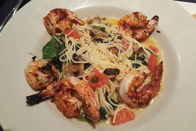 Product: With angel hair, roasted Roma tomatoes, fresh spinach,
artichoke hearts and mushrooms tossed in basil pesto. - Midtown Cafe in Nashville, TN American Restaurants Product: With angel hair, roasted Roma tomatoes, fresh spinach,
artichoke hearts and mushrooms tossed in basil pesto. - Midtown Cafe in Nashville, TN American Restaurants