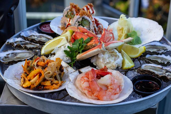 Product: Chilled Seafood Sampler - Salty's on Alki in Alki Beach, West Seattle - Seattle, WA American Restaurants