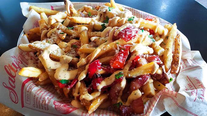 Product: Be prepared to share this huge basket. - Salty's on Alki in Alki Beach, West Seattle - Seattle, WA American Restaurants
