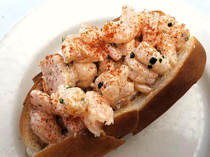 Product: Single Creamy Shrimp Roll. Lunch Entree you get two rolls. - Salty's on Alki in Alki Beach, West Seattle - Seattle, WA American Restaurants