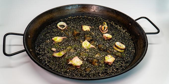 Product: Paella de arroz negro de pulpo y calamar - Taberna del Alabardero in Washington, DC Spanish Restaurants