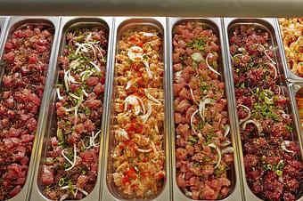 Product: Auction fresh poke made fresh every day in our Fish Market. - Nico's Pier 38 in Kalihi-Palama - Honolulu, HI Restaurants/Food & Dining