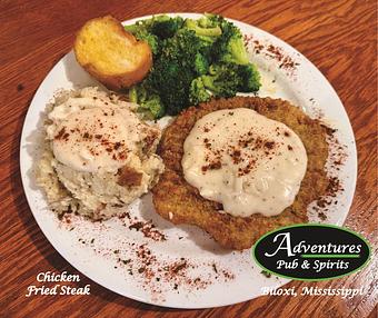 unclassified: Chicken Fried Steak - Adventures Pub & Spirits in Downtown Biloxiu - Biloxi, MS Pubs