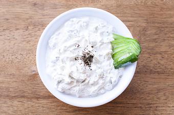 Product: Creamy yogurt, cucumber, dry mint - Aiden's Grill in la crescenta / montrose / sunlandtujunga  /goendale - Glendale, CA Mediterranean Restaurants