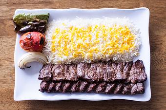 Product: Combination of beef and beef koobideh, daily well marinaded with dairy, cook on open flame to perfection. - Aiden's Grill in la crescenta / montrose / sunlandtujunga  /goendale - Glendale, CA Mediterranean Restaurants