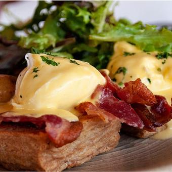 Product: Eggs Benedict - Avalon International Breads in Cass Corridor/Midtown - Detroit, MI Bakeries