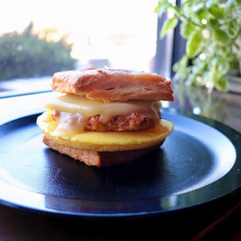 Product: Chicken Sausage Biscuit - Avalon International Breads in Cass Corridor/Midtown - Detroit, MI Bakeries