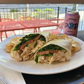 Product: Chicken Caprese Wrap - Avalon International Breads in Cass Corridor/Midtown - Detroit, MI Bakeries