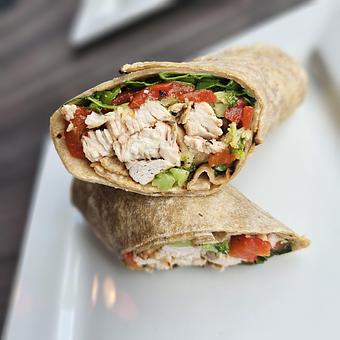 Product: Thai Chicken Wrap - Bella Milano in Edwardsville, IL Italian Restaurants