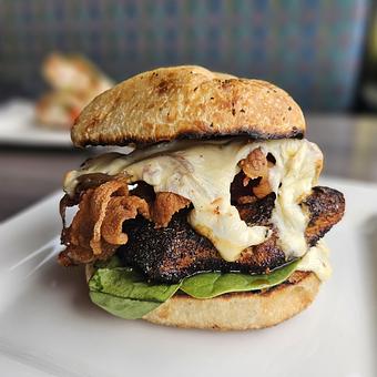 Product: Blackened Chicken Sandwich - Bella Milano in Springfield, IL Pizza Restaurant