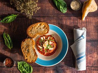 Product: Eggplant Parmesan - Blue Pan Pizza in Congress Park - Denver, CO Dessert Restaurants Product: Eggplant Parmesan - Blue Pan Pizza in Congress Park - Denver, CO Dessert Restaurants