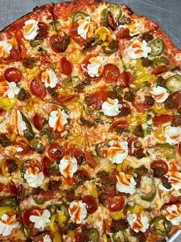 Product: Tavern Style Pizza - Blue Pan Pizza in Congress Park - Denver, CO Dessert Restaurants Product: Tavern Style Pizza - Blue Pan Pizza in Congress Park - Denver, CO Dessert Restaurants
