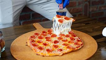 Product: Cupping Pepperoni - Thin Cut (Bold) - Brown Dog Pizza in Downtown Telluride, Main Street - Telluride, CO Bars & Grills
