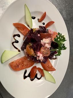 Product: Beets and Goat Cheese Salad - Chez Guy Parisian Bistro in Bed Bath & Beyond plaza - Naples, FL French Restaurants