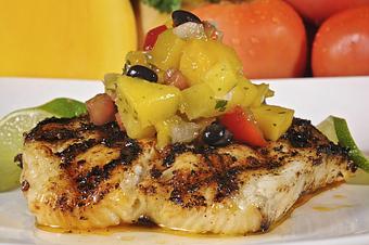 Product: Chilean Sea Bass With Mango Salsa - Coastal Grille in Wyomissing, PA American Restaurants