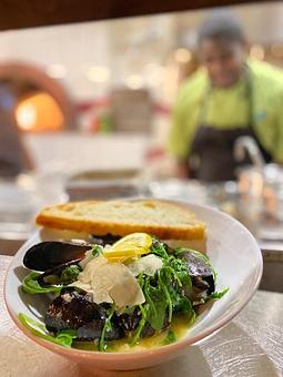 Product: Delicious fresh local mussels! - Geddy's in Downtown Bar Harbor, just steps from the town pier. - Bar Harbor, ME American Restaurants