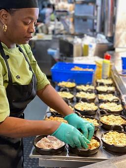 Product: Prepared each morning with fresh haddock, shrimp, scallops, lobster, and jonah crab. Served until we run out! - Geddy's in Downtown Bar Harbor, just steps from the town pier. - Bar Harbor, ME American Restaurants