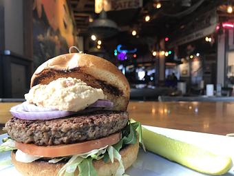 Product: Big Flavor, No Beef! 100% plant-based, 100% delicious ... Meatless Magic! - Geddy's in Downtown Bar Harbor, just steps from the town pier. - Bar Harbor, ME American Restaurants